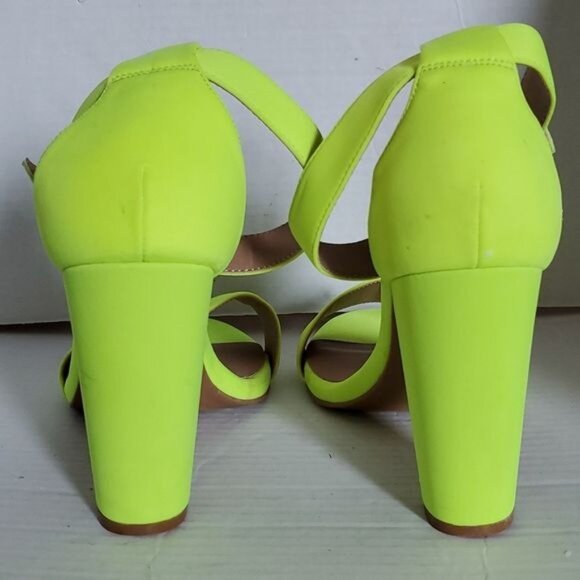 Torrid Neon Heels Pumps Shoes Sandals Ankle Strap Tapered Heel Women's WOMANS 12 - Picture 3 of 16
